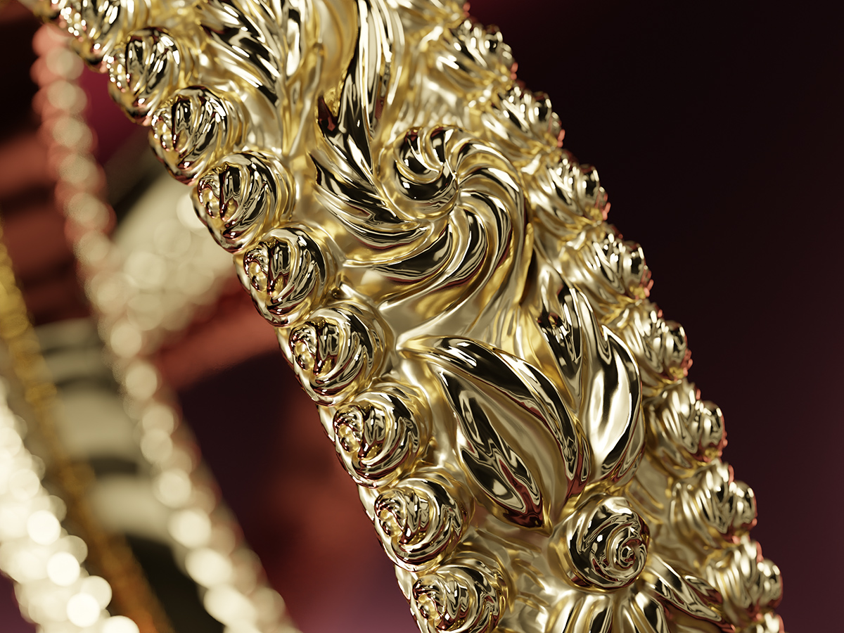 Elegant Gold Ring. Sculptural Jewellery.